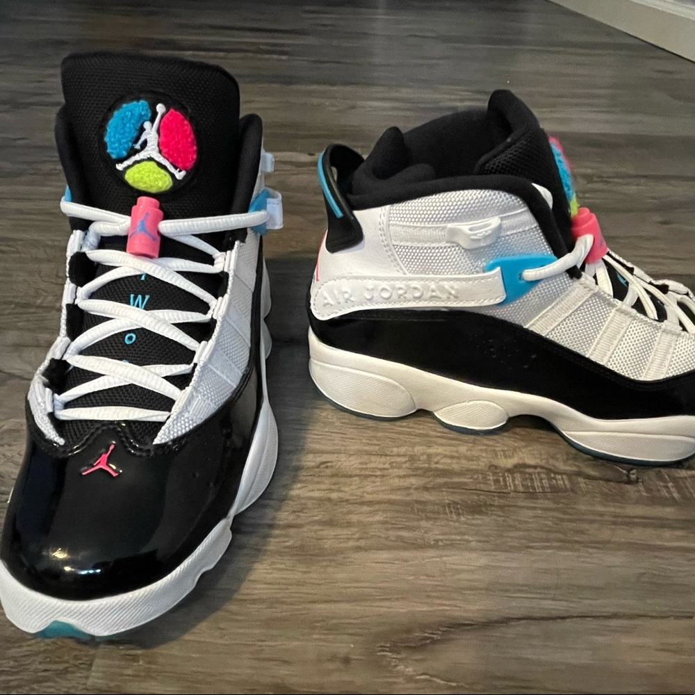 Jordan 6 rings (GS) South Beach - Youth size 6 (womens 7.5)